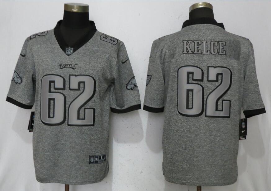 Men Philadelphia Eagles #62 Kelce Gray Vapor Untouchable Stitched Gridiron Nike Limited NFL Jerseys